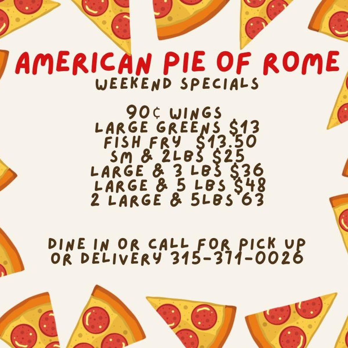 Weekend Specials You Don't Want to Miss!