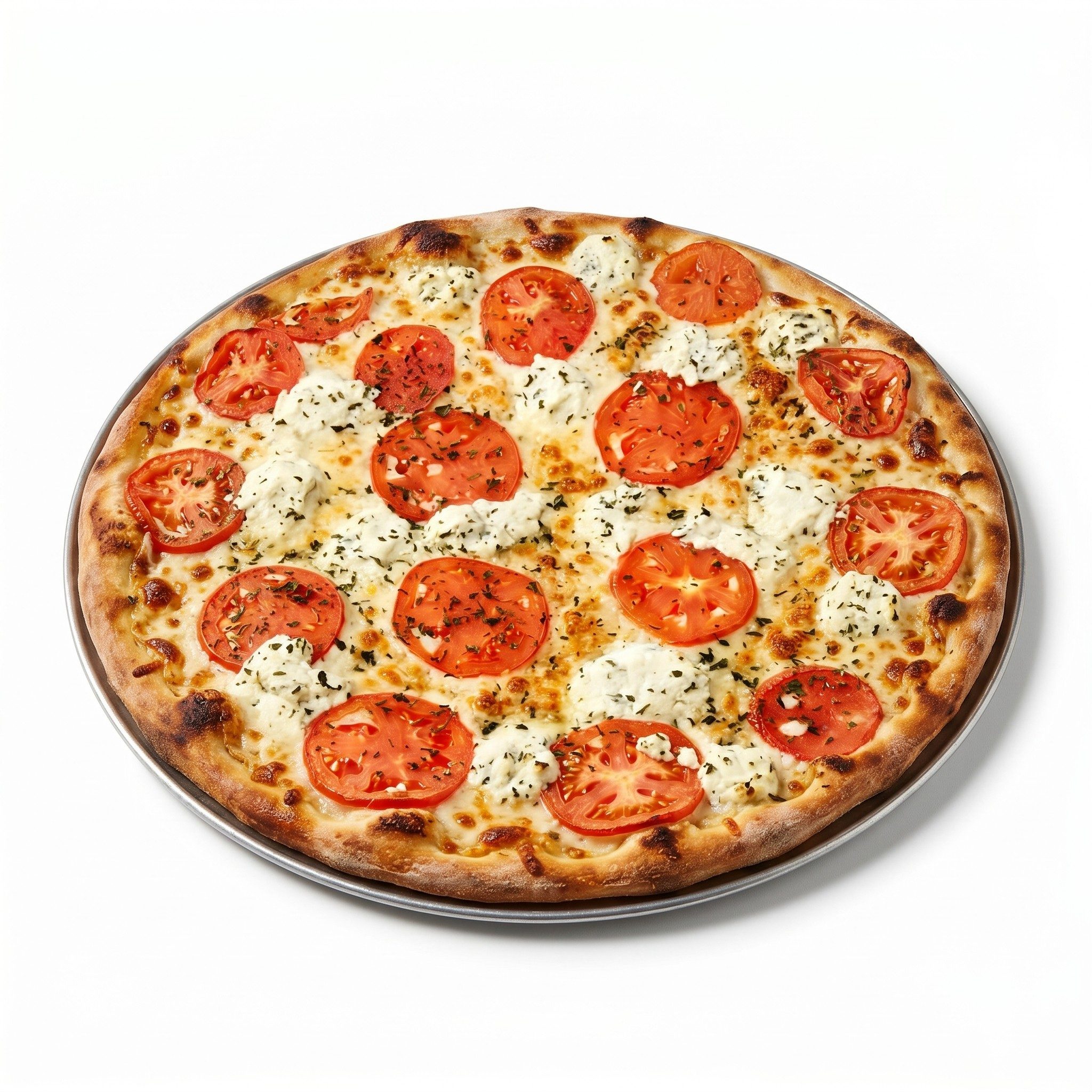 Garlic Tomato & Ricotta Pizza.